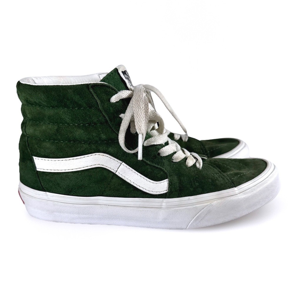 Vans Sk8-Hi Suede Forest Green Water Repellent High Top Sneakers Women 7 Men 5.5